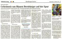 Pressebeitrag 'Geheimnis um 'Blauen Bernburger' auf der Spur' MZ 16.10.2003
